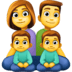 👨‍👩‍👦‍👦 family: man, woman, boy, boy display on Facebook